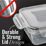 Food Storage Containers with Lids - Food Containers with Lids Plastic Containers with Lids (25 Ounce) - Leak Proof Lunch Containers Plastic Storage Containers with Lids - BPA-Free Meal Prep Containers