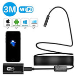 LEADNOVO Wireless Endoscope WiFi Borescope Inspection Camera 2.0 Megapixels HD 8 LED Lights 3M Semi-rigid Snake Camera for Android IOS PCB detection Sewer pipeline motor vehicle detector