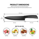 Ceramic Chef’s Knife – Best & Sharpest 8-inch Black Professional Kitchen Knife – Latest & Hardest Blade That Doesn’t Need Sharpening for Years – Comes with FREE Stylish Blade Cover/Case