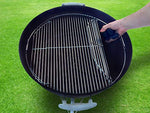 Kettle Kommander 22.5 Inch 304 Stainless Steel 4.5 mm Hinged Grilling/Cooking Replacement Grate - for use in 22" Weber Charcoal Grills - Stronger Design