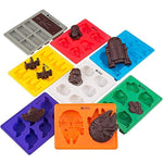 Set of 8 Star Wars Silicone Ice Cube Molds ! Candy Chocolate Baking Molds with Novelty Yoda Tray. Create Cake Toppers, Jello, Soaps, Candles and Bath Bombs - Best Gift with E-book by Vibrant Kitchen