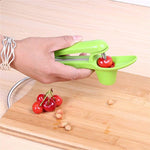 Cherry Pitter– Tekcast Olive and Cherry Pitter Remover Stoner Tool with Food-Grade Silicone Cup, Space-Saving Lock Design and Lengthened Splatter Shield Dishwasher Safe