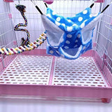 WOWOWMEOW Small Animal Cage Hanging Bunkbed Hammock Warm Fleece Bed for Sugar Glider Ferret Squirrel