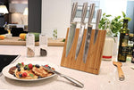 Coninx Magnetic Knife Holder with Powerful Magnet - Bamboo Wood Magnetic Knife Guard Holder, Organizer Block Without Knives