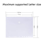 Binder Pockets, 11 Ring Clear Binder Pockets Fit in 2 / 3 / 4 Ring, Side Loading, Plastic Envelopes with Closure, Letter Size 10 Packs