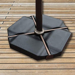 Nature's Blossom 4Pcs Offset Umbrella Base Plastic Cantilever Base Weights Plate Set, Water&Sand Filled Umbrella Base for Cantilever Offset Patio Umbrella, 180lb Black