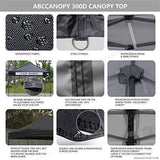 ABCCANOPY Pop Up Canopy Replacement Top Cover 100% Waterproof Choose 18+ Colors (Top White)