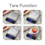 Food Scale Geryon Kitchen Cooking Scale, Multifunction & Electric, Food Weighing Used for Weed, Meat, Coffee, Baking -- Stainless Steel