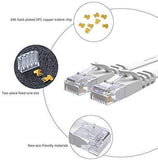 Lovicool Cat 6 Ethernet Patch Cable 100 ft Black, 4-Pair UTP Flat Networking Patch LAN Cable Ethernet Cords Network Wire Speed up to 250MHz with RJ45 Connectors 30m