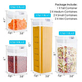 Airtight Food Storage Containers,Vtopmart 7 Pieces BPA Free Plastic Cereal Containers with Easy Lock Lids,for Kitchen Pantry Organization and Storage,Include 24 Free Chalkboard Labels and 1 Marker