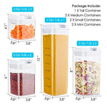 Vtopmart USVM02002 airtight Food Storage containers, 7 Piece, Clear