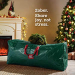 Artificial Christmas Tree Storage Bag - Fits Up to 7.5 Foot Holiday Xmas Disassembled Trees with Durable Reinforced Handles & Dual Zipper by ZOBER