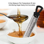 Candy thermometer/digital with clip/maple syrup thermometer/Jam/Sugar/Syrup Thermometer, Stainless Steel Glass Candy Thermometer With Hanging Hook and Non-toxic Aviation Kerosene Rod Core