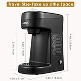 Aicok Single Serve Coffee Maker, Single Cup Travel Coffee Brewer with One-Touch Button for Most Single Cup Pods including K-CUP pods, Quick Brew Technology, 800W, Black