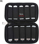 Uactor Storage Bag for USB Flash Drive|U Disk Holder| USB Drive Shuttle 10-Capacity (10-Capacity Bag, Black)