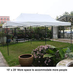 Sunnyglade 10'x20' Pop-up Canopy Tent Commercial Instant Tents Market Stall Portable Shade Instant Folding Canopy