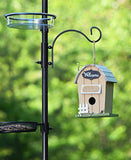 Ashman Premium Bird Feeding Station Kit, 22" Wide x 92" Tall (82" Above Ground Height), A Multi Feeder Hanging Kit and Bird Bath for Attracting Wild Birds