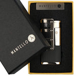 Mantello Catador Triple Jet Flame Butane Cigarette Torch Lighter with Cigar Punch Cutter