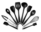 Silicone Kitchen Utensils Set,10 Piece Kitchen Gadgets Set,Heat Resistant Non-stick Cooking Spatulas Silicone Cooking Utensils kitchen Utensil Soup Spoon,Spatula,Kitchen Gadgets for Camping or Travel