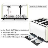 2 Slice Toaster, CUSIBOX Extra Wide Slots Stainless Steel Toaster with 7 Bread Browning Settings, REHEAT/DEFROST/CANCEL Function, 750W