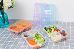 Bento Lunch Boxes, 3-Compartment Meal Prep Containers with Lids, Food Storage Containers, 7 Pack BPA Free Food Lunch box, LeakProof, Reusable, Stackable, Microwave, Freezer and Dishwasher Safe