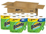 Bounty Quick-Size Paper Towels, White, 8 Family Rolls = 20 Regular Rolls