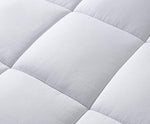 oaskys Queen Mattress Pad Cover Cotton Top with Stretches to 18” Deep Pocket Fits Up to 8”-21” Cooling White Bed Topper (Down Alternative)