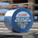 Tape King Anti Slip Traction Tape - 4 Inch x 30 Foot - Best Grip, Friction, Abrasive Adhesive for Stairs, Safety, Tread Step, Indoor, Outdoor - Black