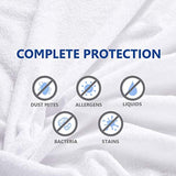 RUUF Queen Size Mattress Protector, Premium Hypoallergenic Waterproof Mattress Cover, Vinyl Free