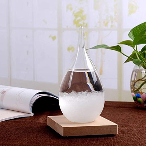 MariBeatty Storm Glass Crystal Weather Predictor Home Decoration Weather Forecast Bottle Barometer Office Crafts Gift Droplet Desktop Decor Crafts Conversation Piece