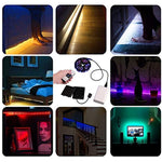 Battery Powered LED Strip Lights, Leimaq Led strip lights Battery Operated USB Powered TV Backlight Led Light Strip With RF Remote Waterproof Led Tape Light Multi Color Changing RGB SMD 5050 Rope Ligh