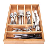 Miko Bamboo Expandable Kitchen Drawer Organizer - Multi Purpose - Cutlery Tray