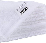 THETIS Homes Luxury Egyptian Cotton Washcloth (12-Pack, White, 12x12 Inches) - Super Soft, Fast Drying & Highly Absorbent for Bath, Kitchen, Office & Gym