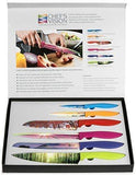 Cosmos Kitchen Knife Set in Gift Box - Unique Gifts For Men and For Women - 6-Piece Colorful Cooking Chef Knives Set