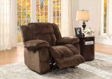 Homelegance Laurelton 90" Microfiber Double Reclining Sofa, Chocolate Brown