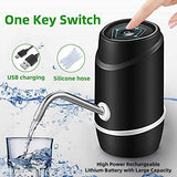 GOGING Water Bottle Pump, Automatic Water Dispenser, USB Charging Drinking Portable Electric Switch for Universal 3-5 Gallon Bottle For Outdoor Home Office (White)