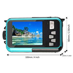 Waterproof Digital Camera 1080P Full HD Underwater Camera 24 MP Video Recorder Selfie Dual Screen DV Recording Waterproof Camera