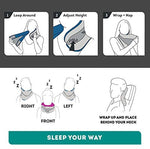 trtl Pillow Plus, Travel Pillow - Fully Adjustable Neck Pillow for Airplane Travel, Car, Bus and Rail. (Blue) Includes Water Proof Carry Bag and Setup Guide Travel Accessories