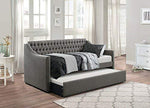 Homelegance Tulney Fabric Upholstered Daybed with Trundle, Twin, Gray