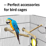 MwaBaiTx Natural Parrot Perch Set, Bird Chewing Toys Bird Perch Bird Stand Bird Cage Accessories