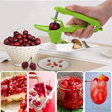 Cherry Pitter– Tekcast Olive and Cherry Pitter Remover Stoner Tool with Food-Grade Silicone Cup, Space-Saving Lock Design and Lengthened Splatter Shield Dishwasher Safe