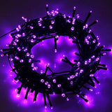 Solar Christmas String Lights, 300 LED 92ft Halloween Lights, Xmas Decorative Lights 8 Modes Outdoor Fairy Lighting for Indoor Outdoor Home Garden Patio Wedding Holiday Halloween Theme Party Purple
