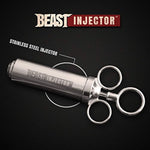 Grill Beast - 304 Stainless Steel Meat Injector Kit with 2-oz Large Capacity Barrel and 3 Professional Marinade Needles