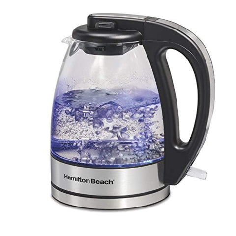 Hamilton Beach Compact Glass Kettle, 1 Liter (40930)