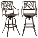 Best Choice Products Outdoor Patio 3-Piece Cast Aluminum Bistro Set, Table and Chairs