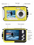 Underwater Camera Full Hd 1080P Waterproof Digital Camera 24.0MP Underwater Digital Camera Dual Screen Point and Shoot Waterproof Camera (E1)