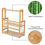 3-Tier Standing Spice Rack LITTLE TREE Kitchen Bathroom Countertop Storage Organizer, Bamboo Spice Bottle Jars Rack Holder with Adjustable Shelf, Bamboo