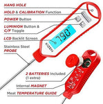 Kizen IP109 Waterproof Meat Thermometer with Long Probe Digital Instant Read Food Thermometer