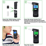 JASTEK Professional Breathalyzer [New Version] Portable Digital Alcohol Tester Detector with 5 Mouthpieces for Personal Use -Black