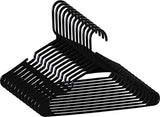 Zoyer Standard Plastic Hangers - Durable and Strong - Black (50)